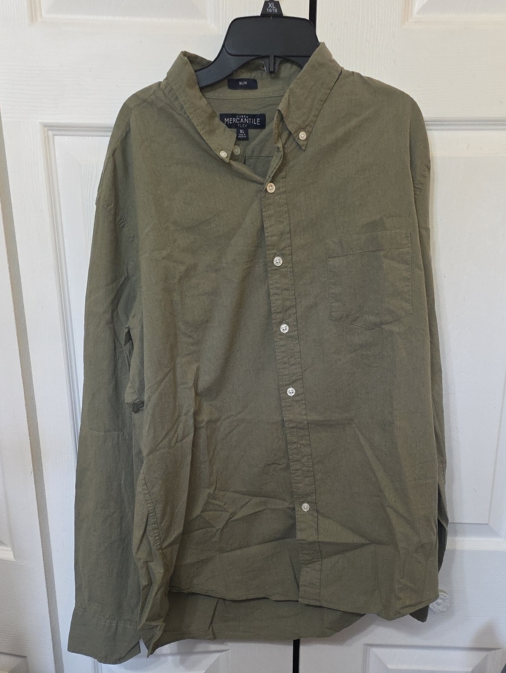 Mens Jcrew XL green button up
